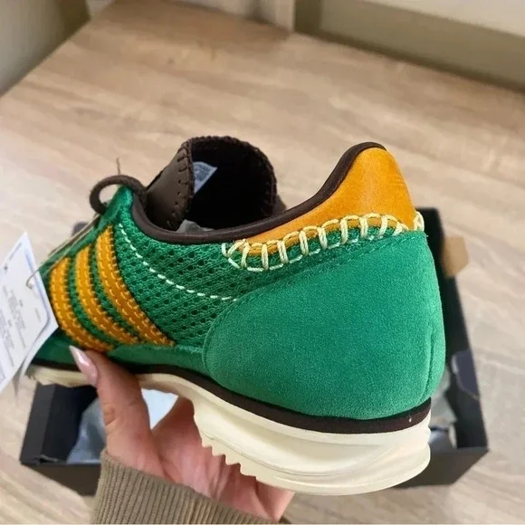 New Adidas Wales Bonner SL72 Sneaker Shoes Knit Green Womens Size 7 - Picture 9 of 16